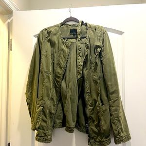 Green military like jacket